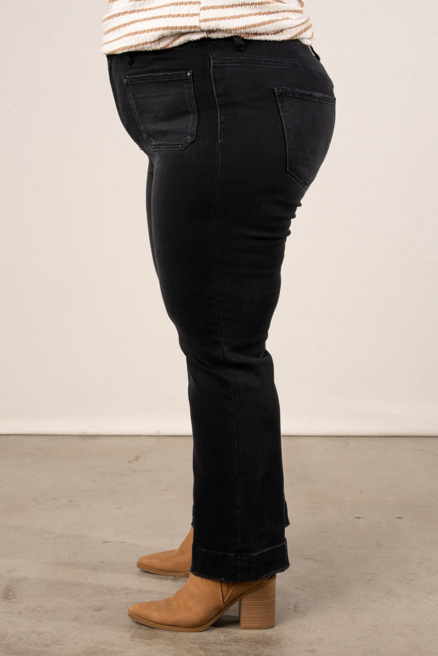 Risen Raven High Rise Crop Flare Jeans