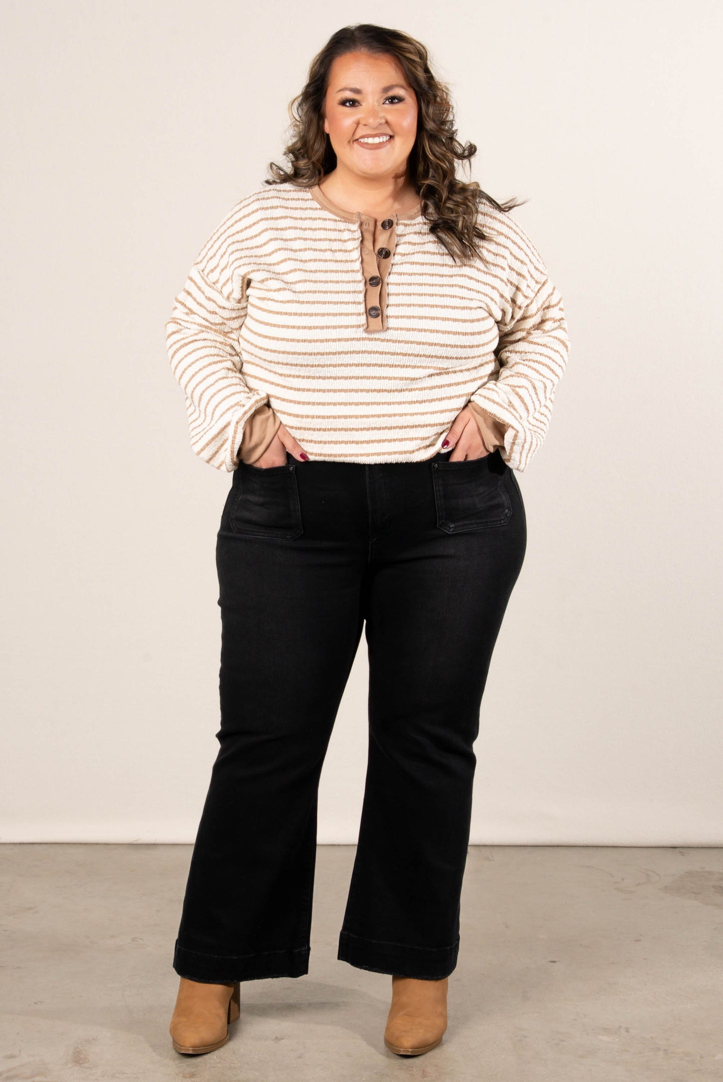 Risen Raven High Rise Crop Flare Jeans