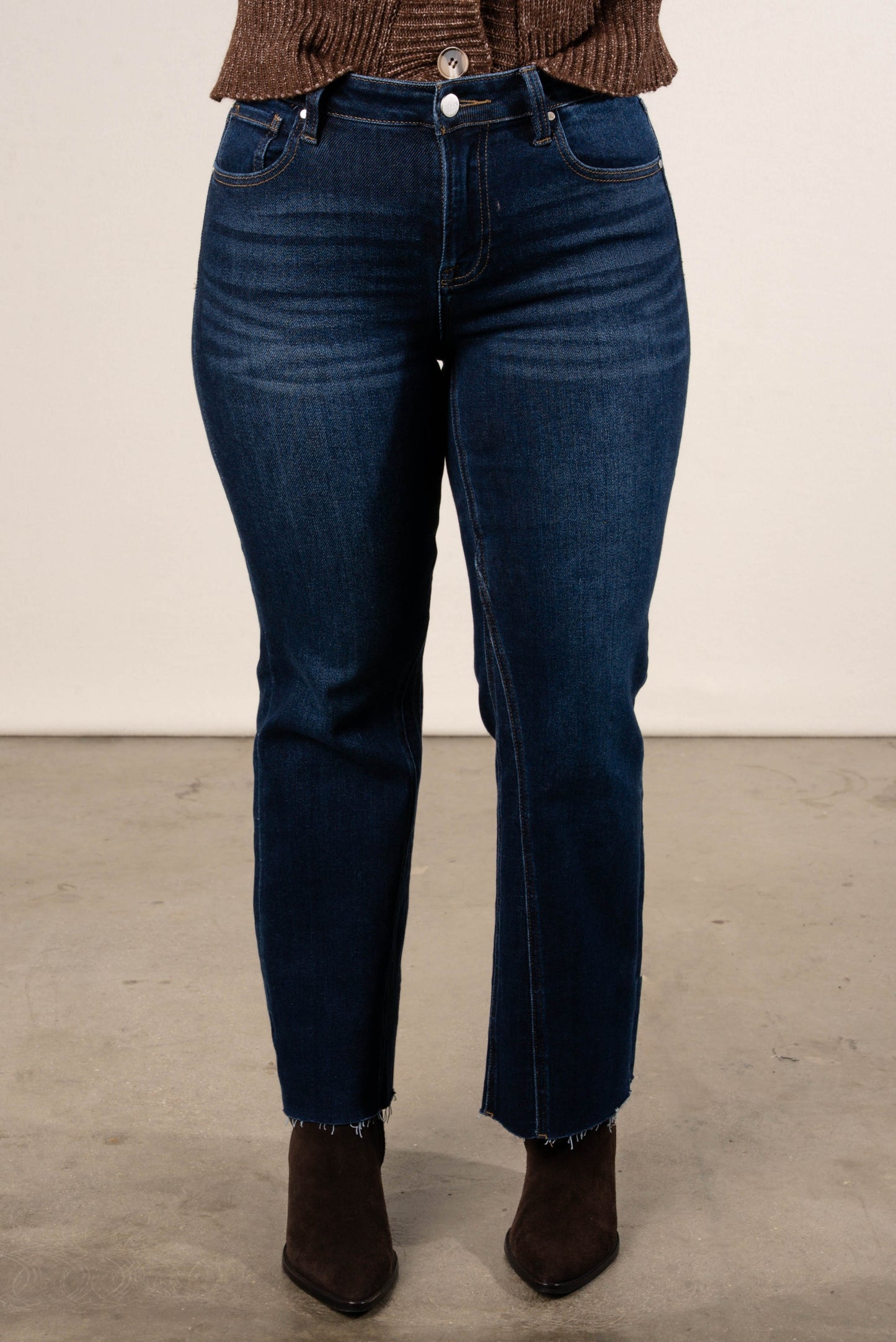 Risen Delilah Mid Rise Crop Flare Jeans
