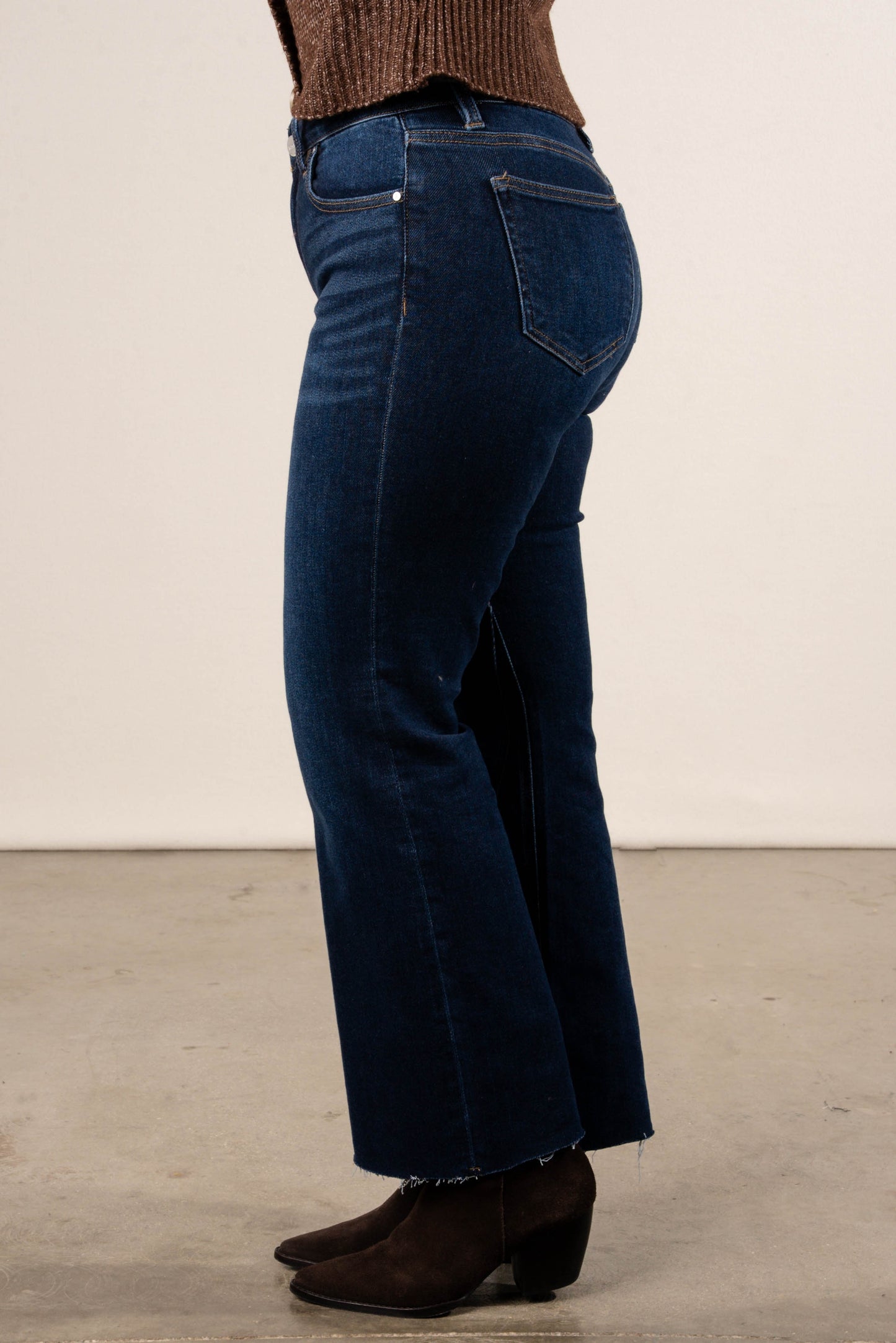 Risen Delilah Mid Rise Crop Flare Jeans