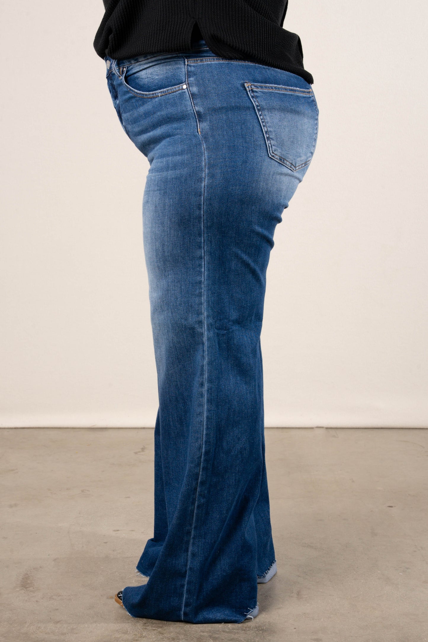 Risen Denim | Tatum High Rise Tummy Control Palazzo Jeans
