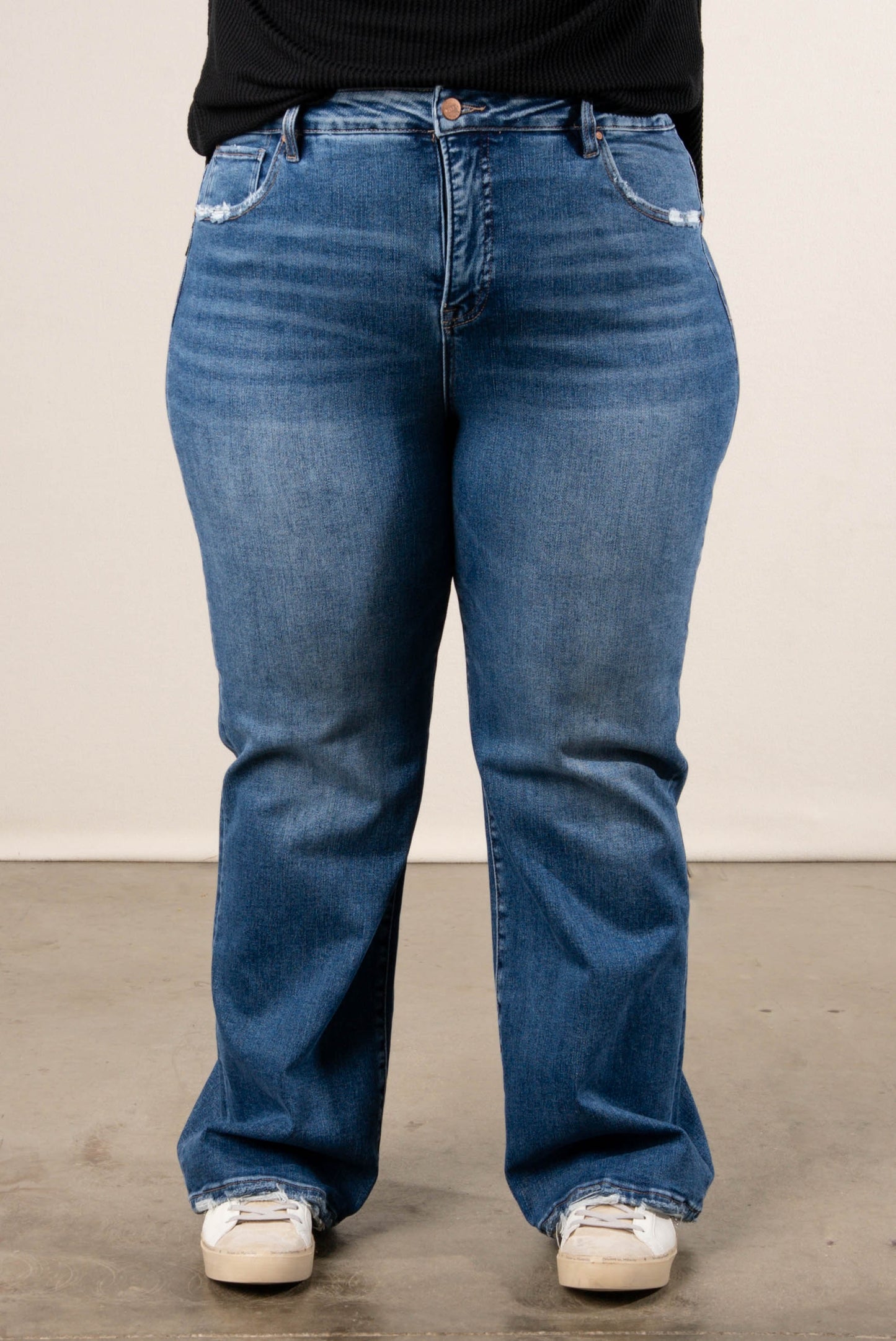 Risen Denim | Shiloh High Rise Tummy Control Straight Leg Ankle Jeans