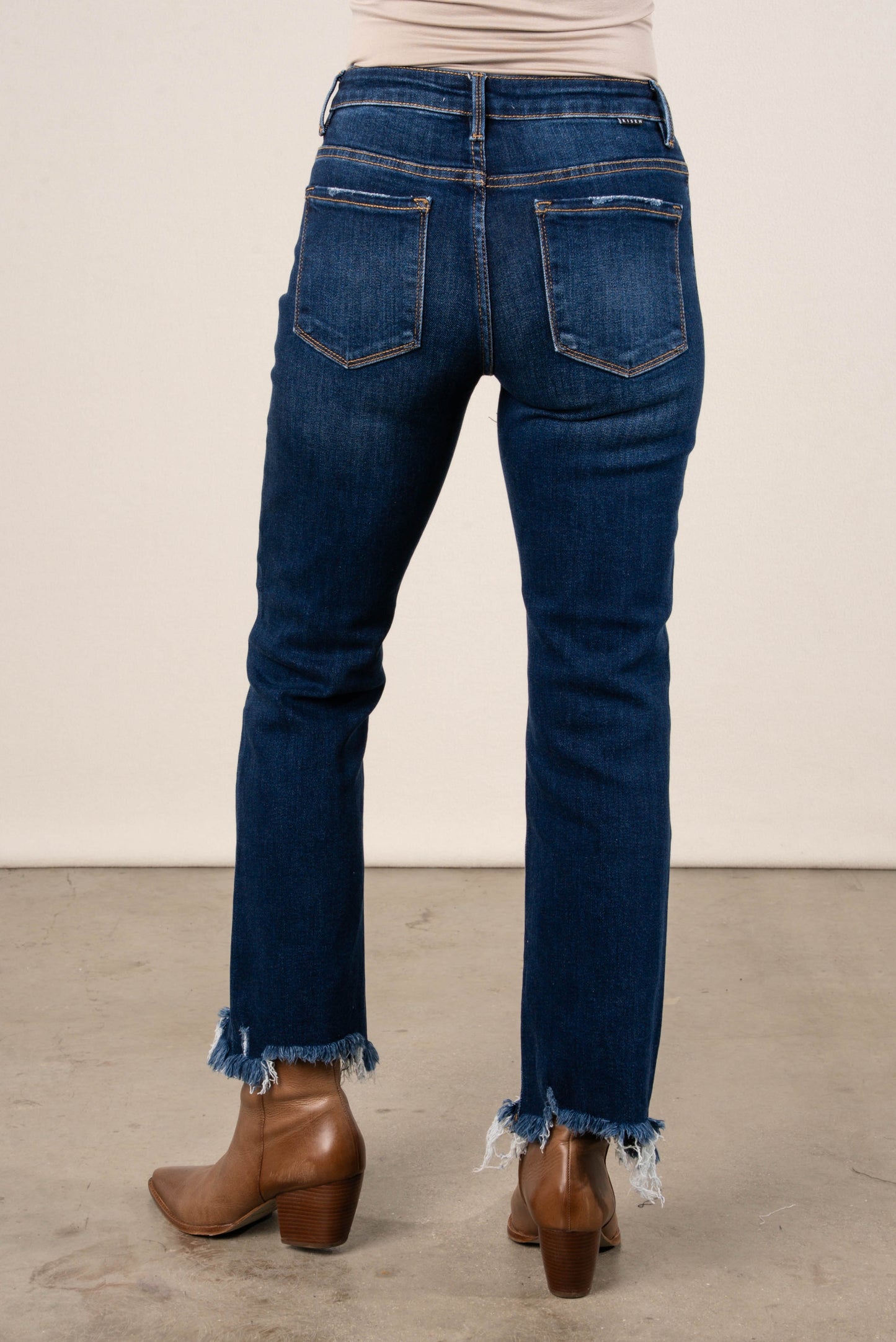 Risen Denim | Milani High Rise Crop Straight Leg Jeans