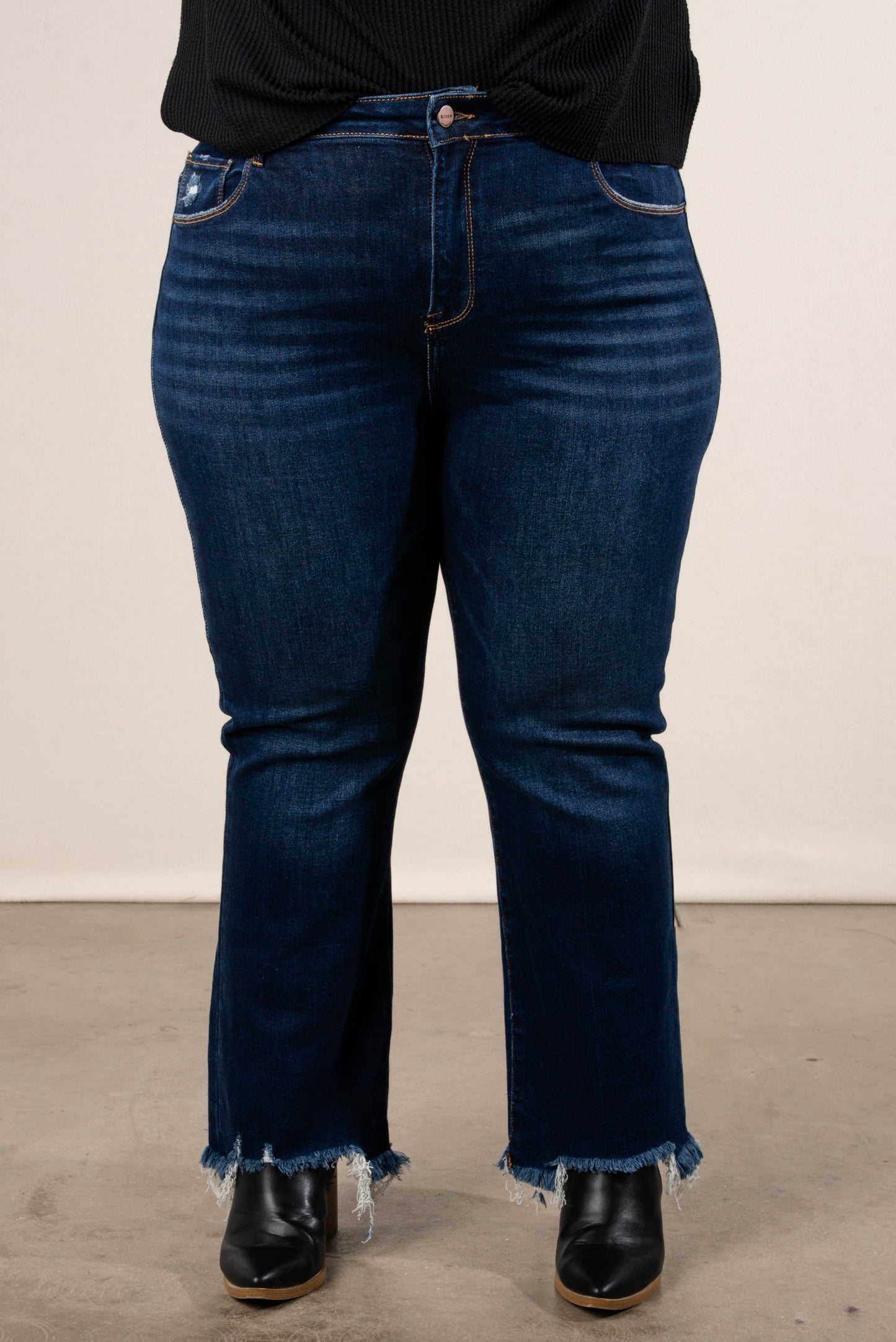 Risen Denim | Milani High Rise Crop Straight Leg Jeans