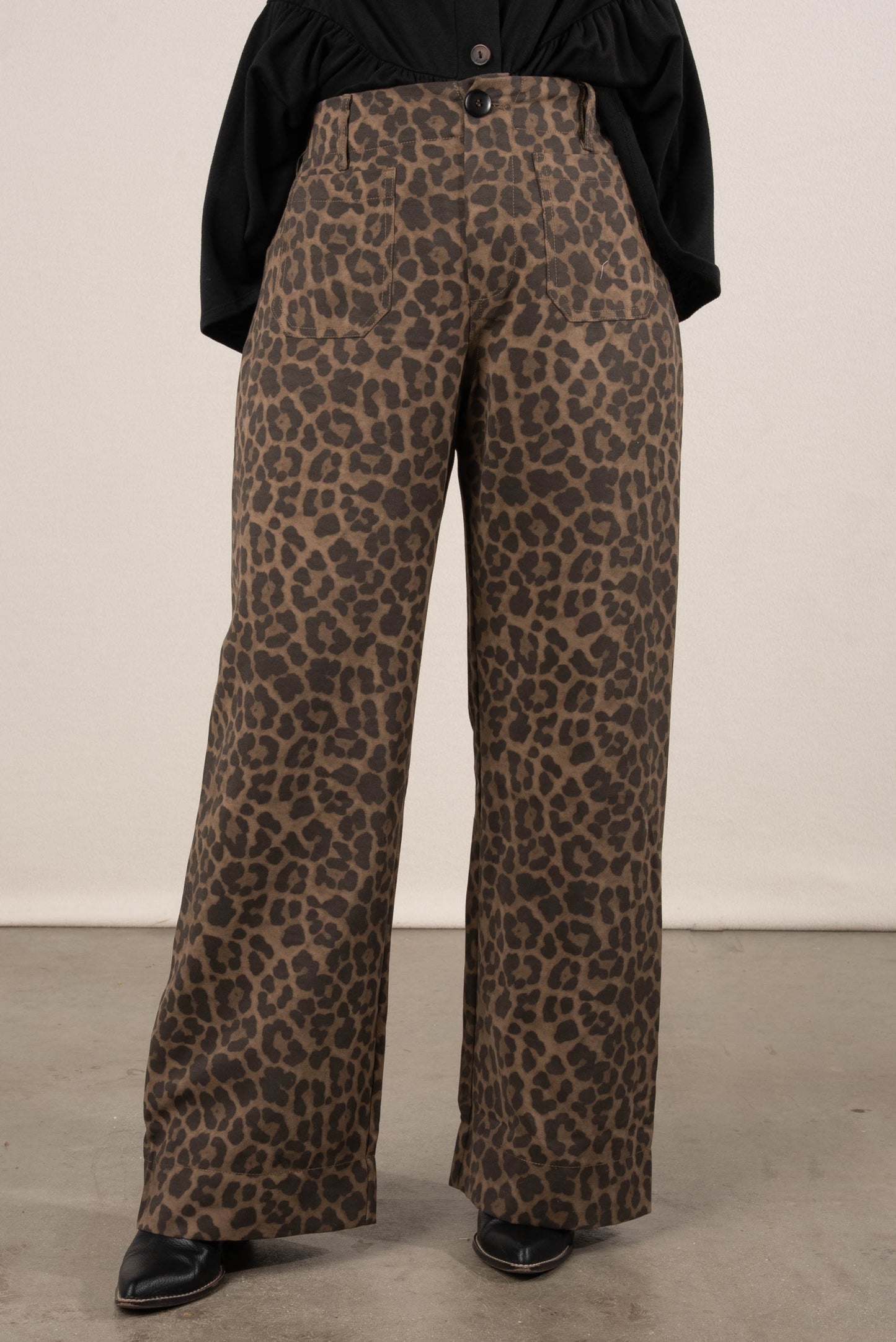 Carmen Leopard Wide Leg Pants