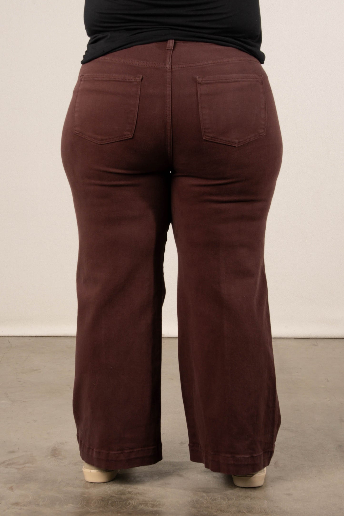 Risen Denim | Aiden High Rise Tummy Control Crop Wide Leg Jeans