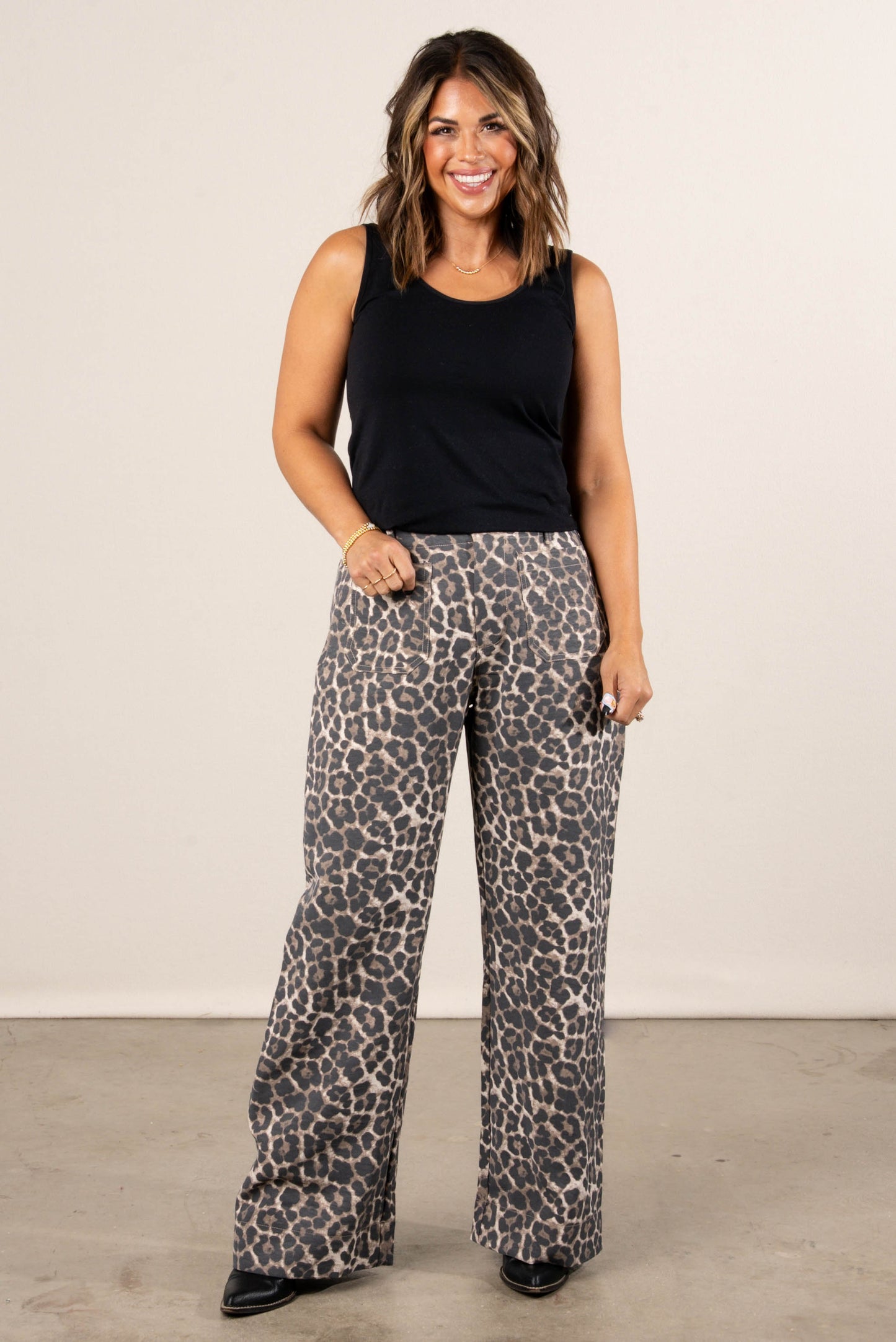 Carmen Leopard Wide Leg Pants