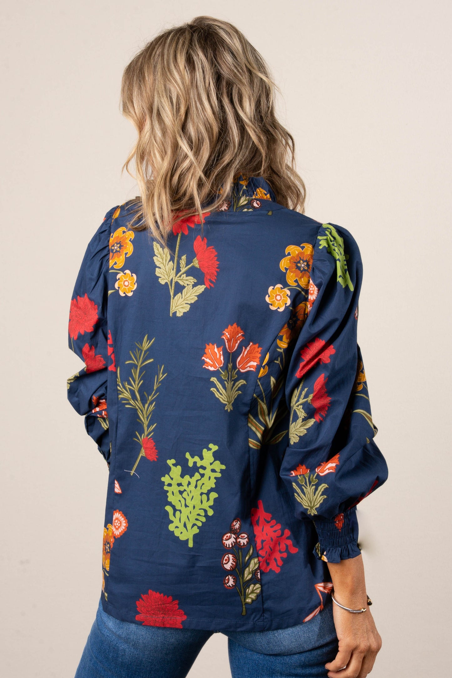 Daphne Floral Ruffle Detail Top