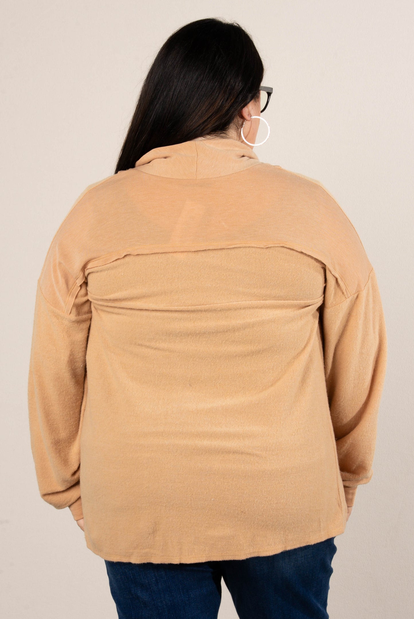 Autumn Air Mixed Knit Shawl Collar Cardigan