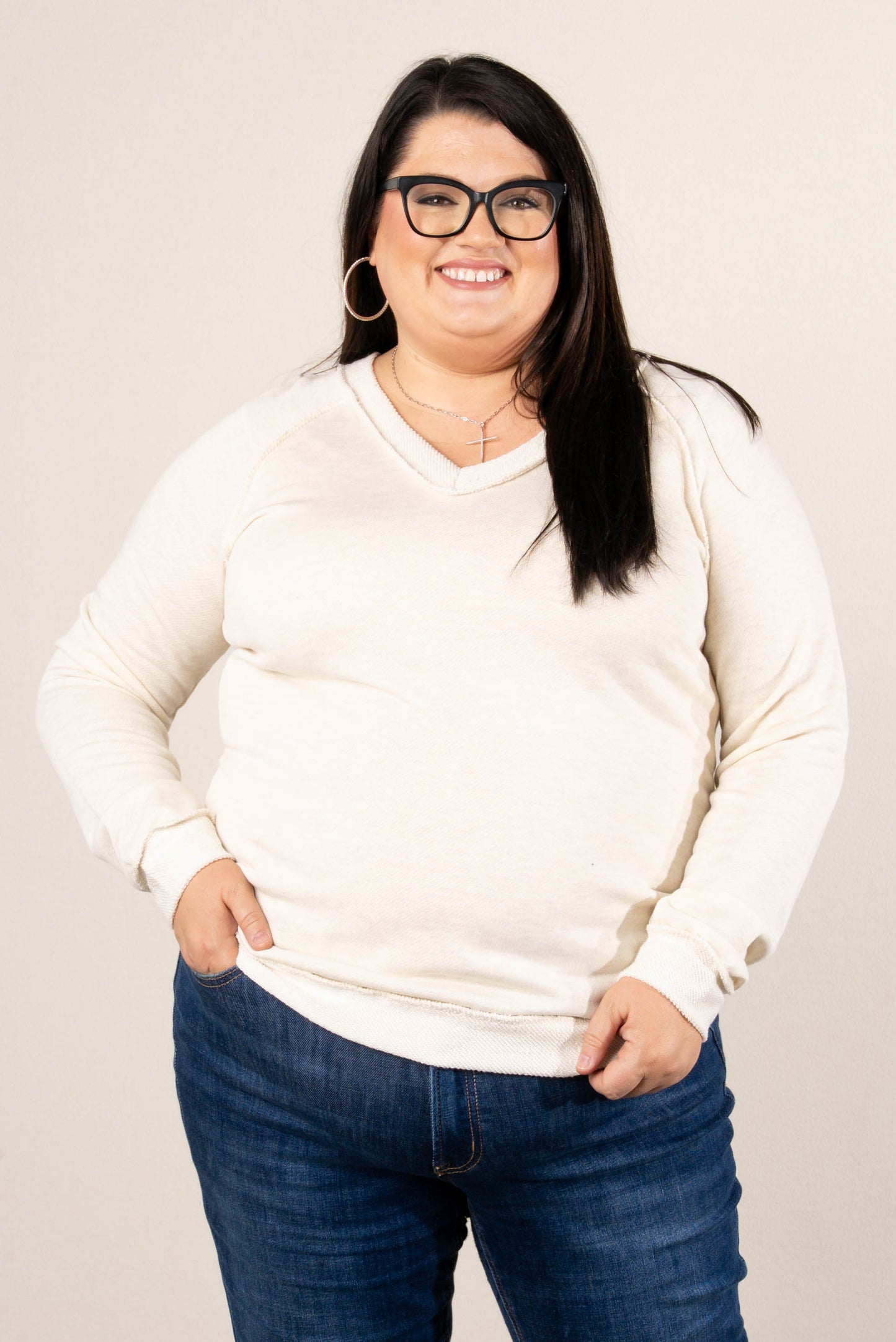 Leif Reverse Knit Raglan Top