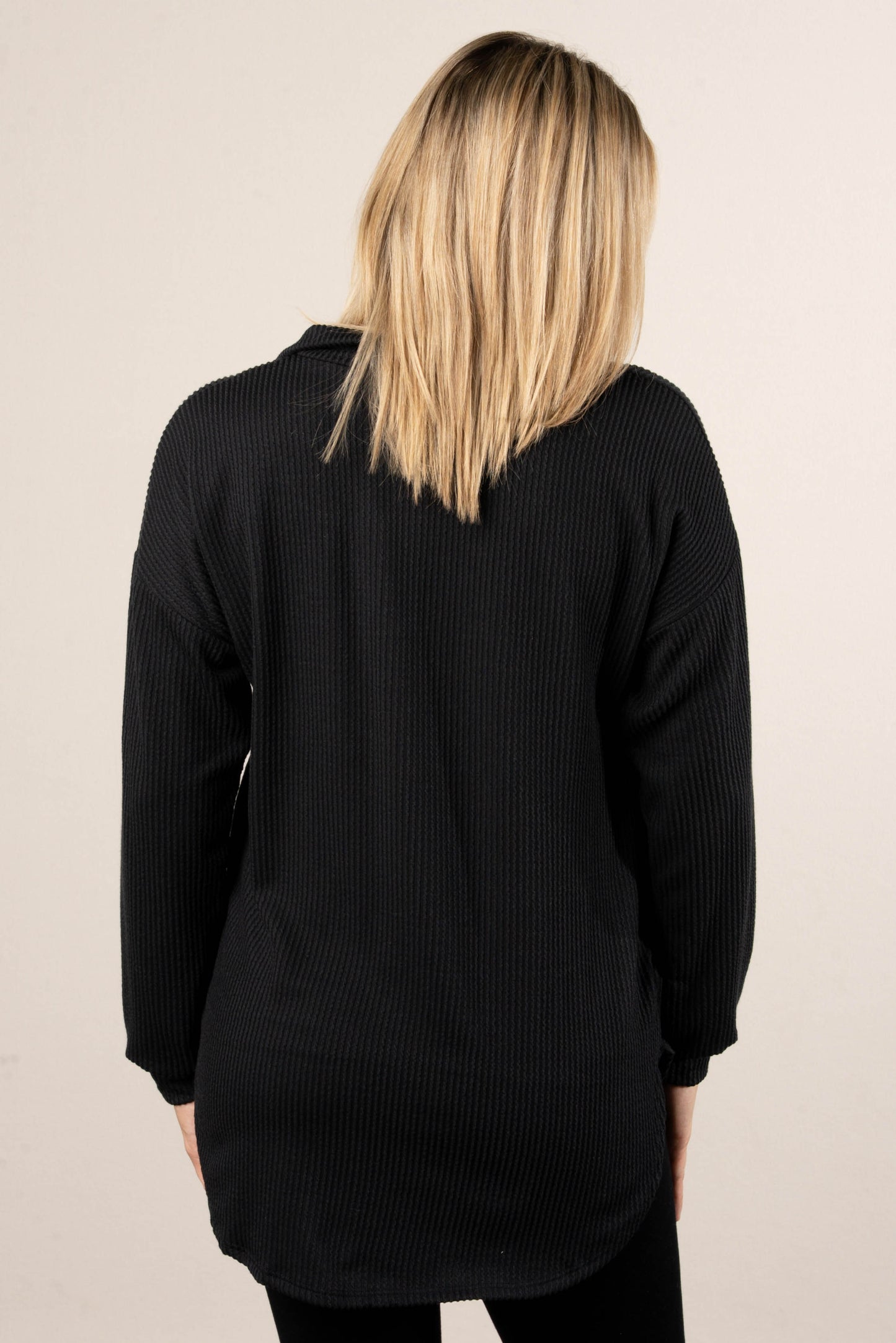 Sawyer Raised Rib Quarter Zip Tunic