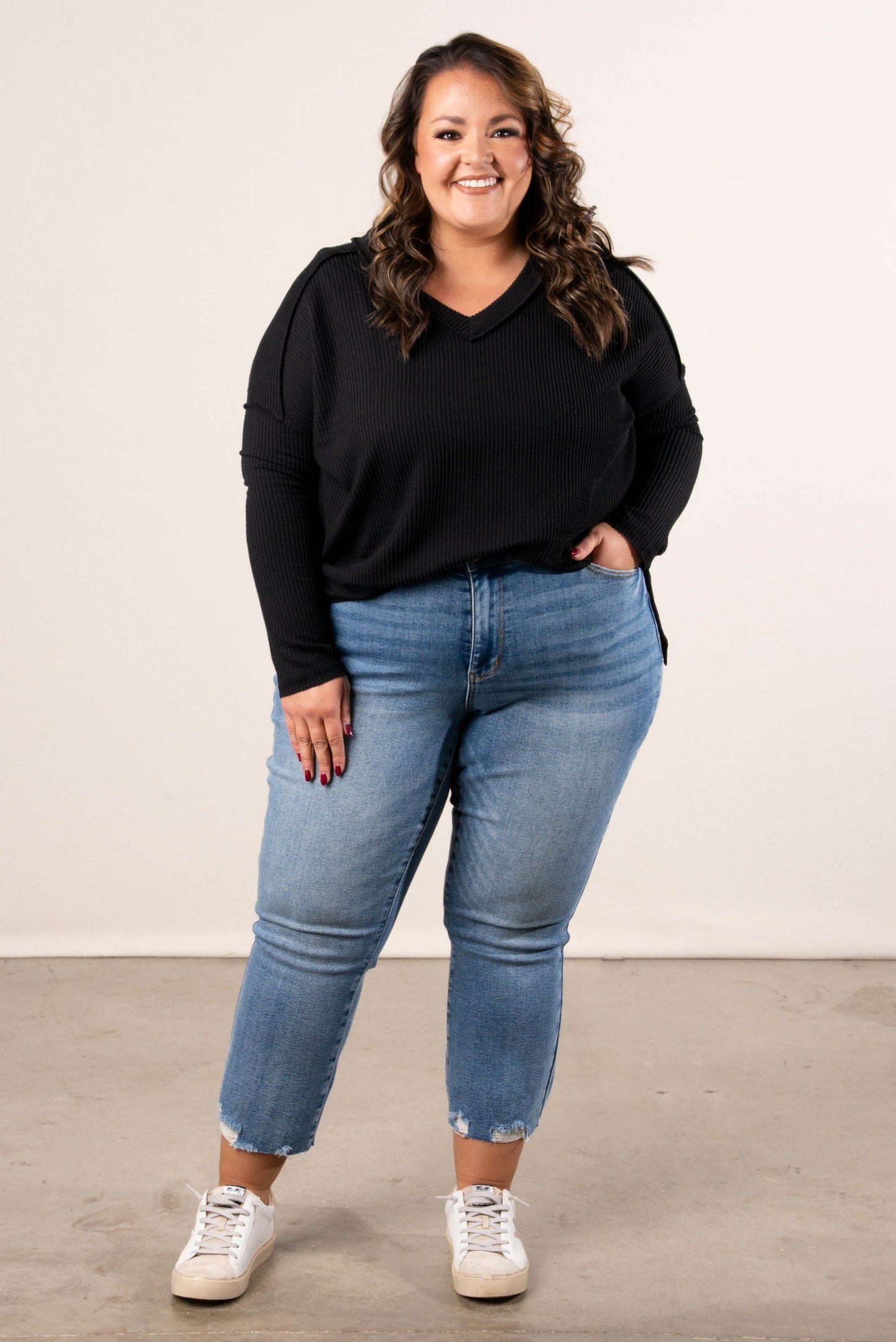 Judy Blue Lennon Mid Rise Crop Kick Flare Jeans