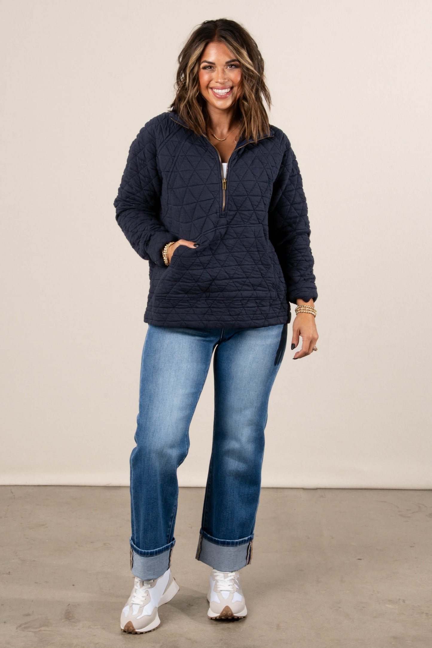 Season Of Colors Quilted Half Zip Pullover