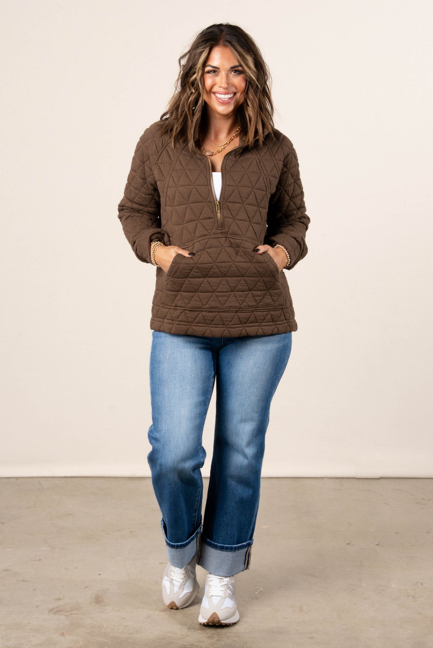 Season Of Colors Quilted Half Zip Pullover