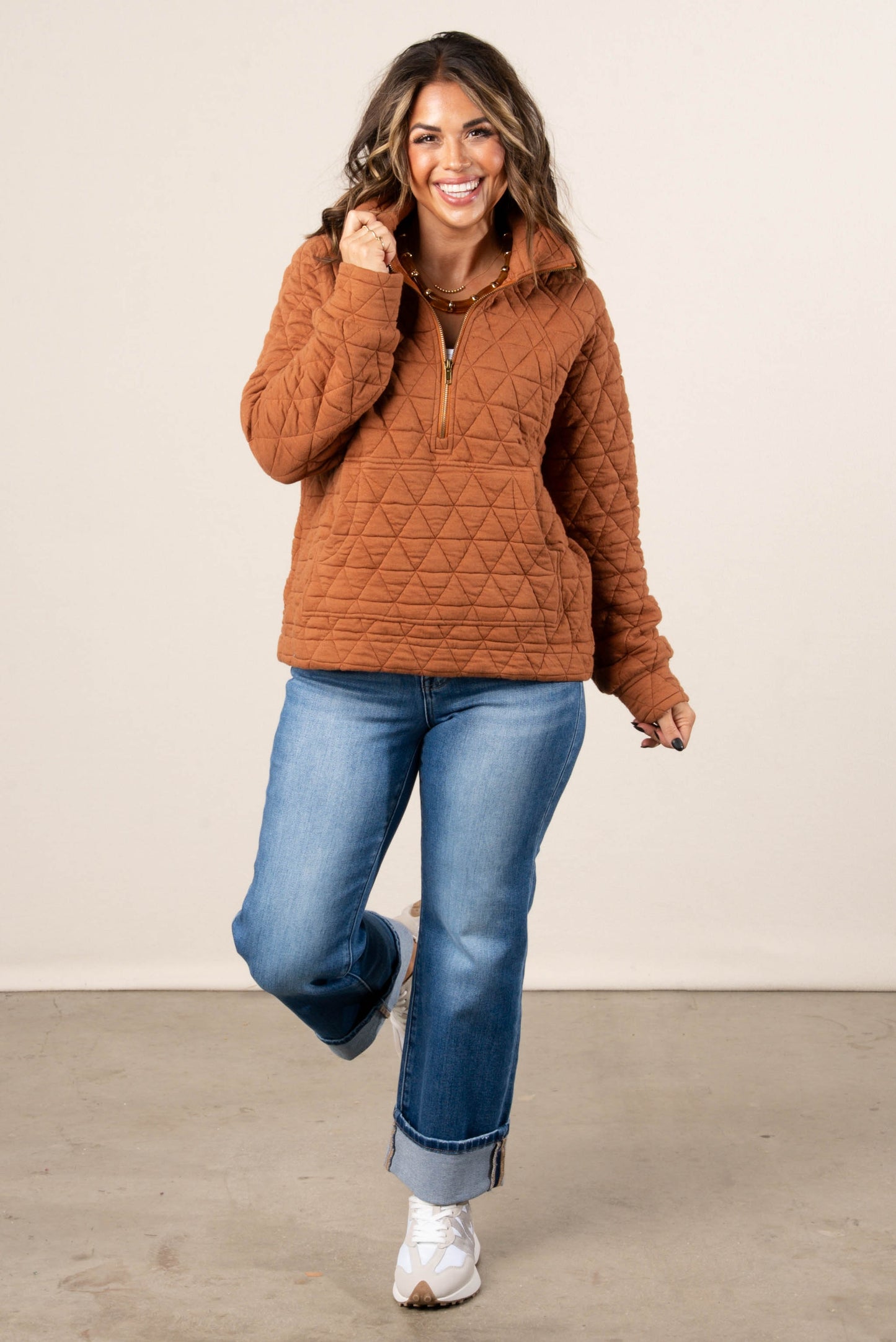 Season Of Colors Quilted Half Zip Pullover