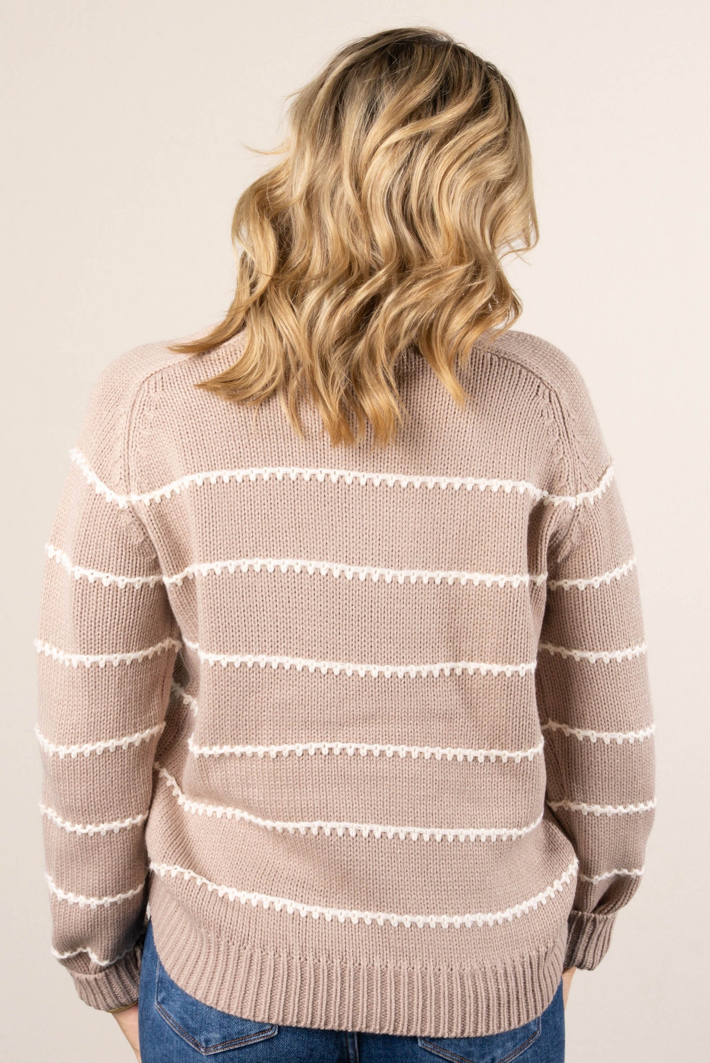 Aniston Stitch Striped Sweater