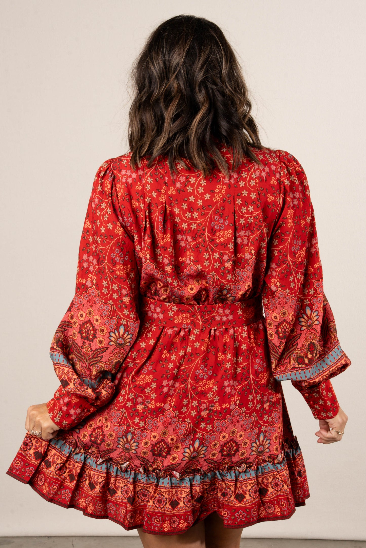 Garden Muse Floral Border Shirt Dress
