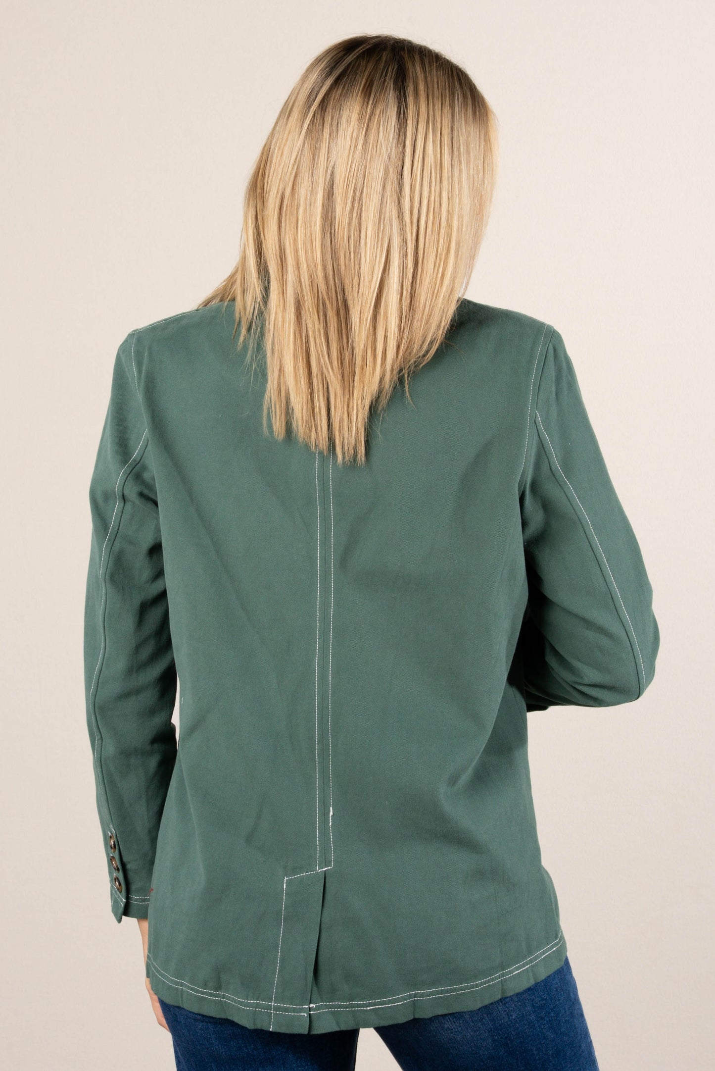 Nantucket Twill Contrast Stitch Blazer