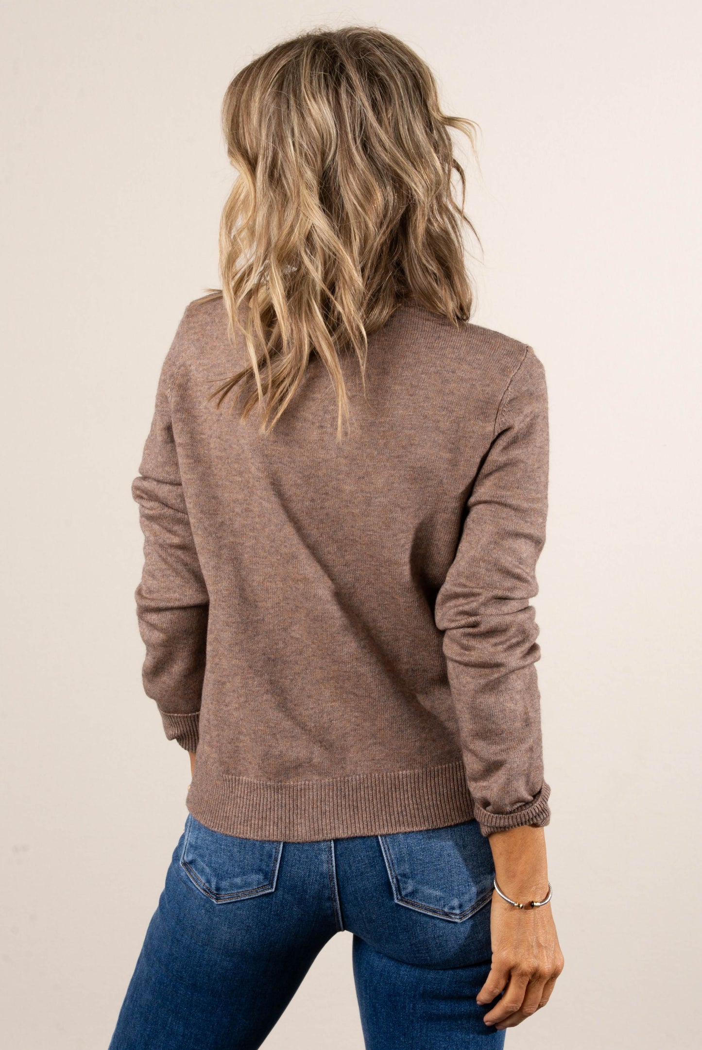 Pippa Full Zip Mock Neck Sweater