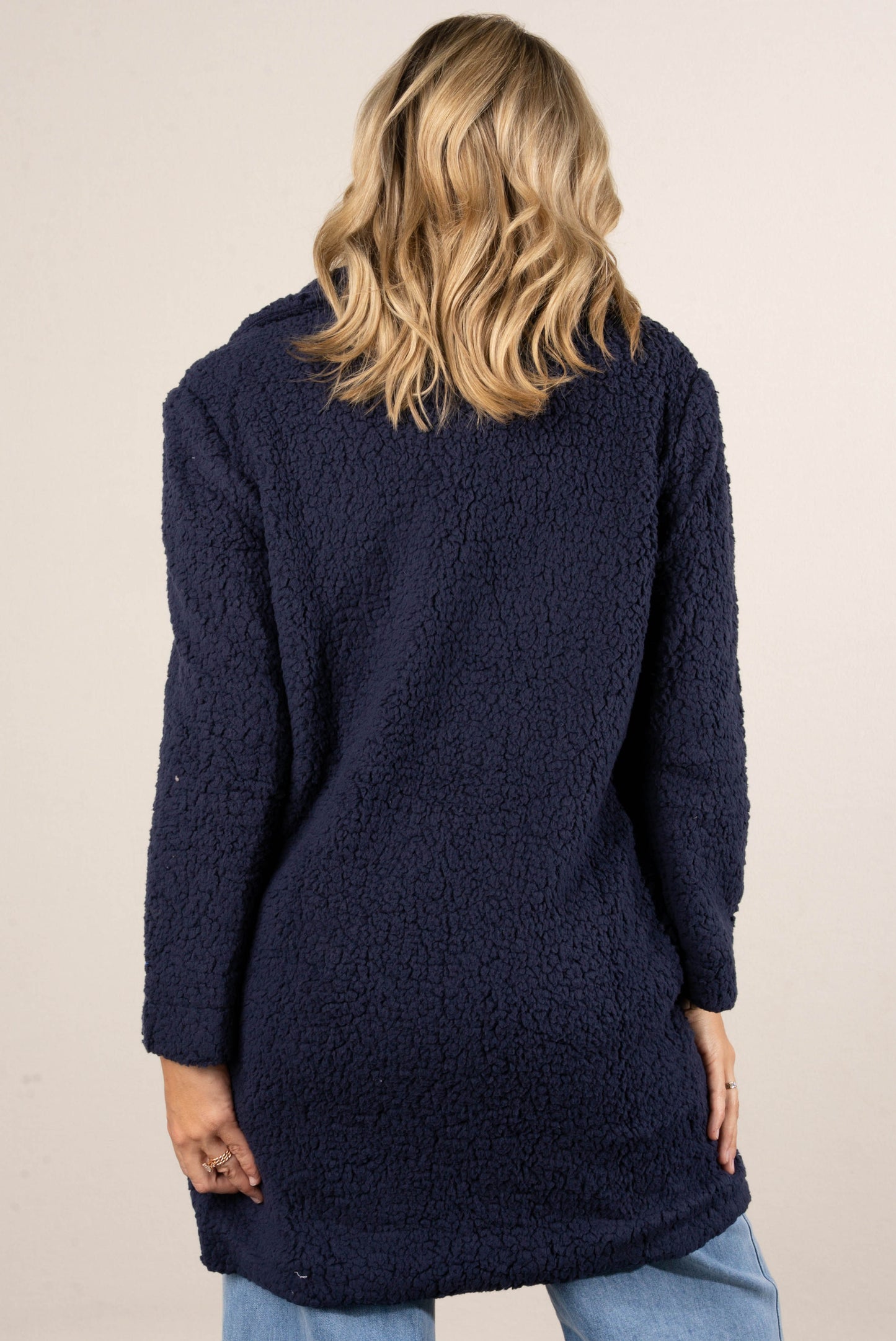 Sherpa Button Front Coat