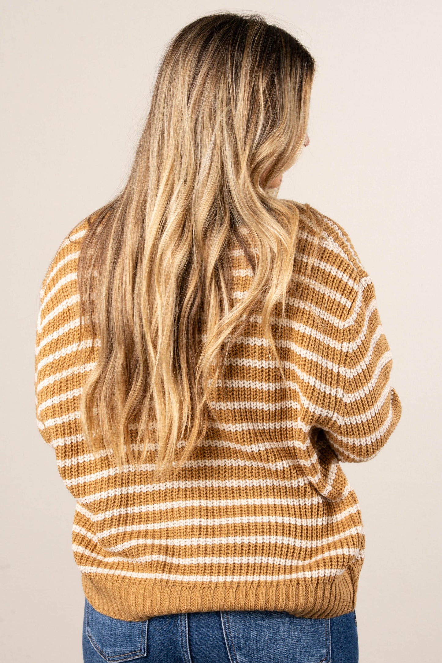 Hayride Striped Knit Sweater Cardigan