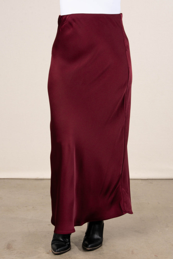 Bellaire Satin Pull-On Maxi Skirt
