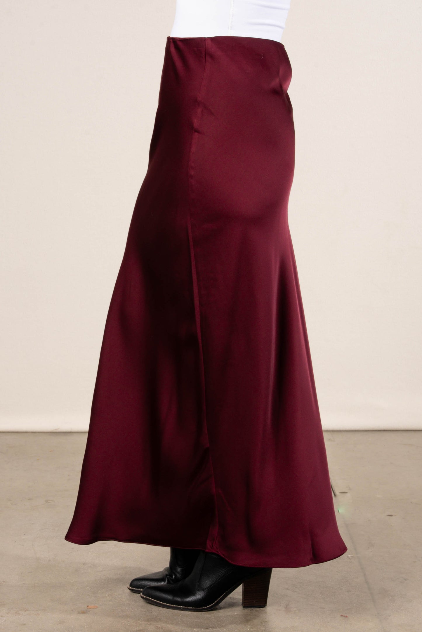 Bellaire Satin Pull-On Maxi Skirt