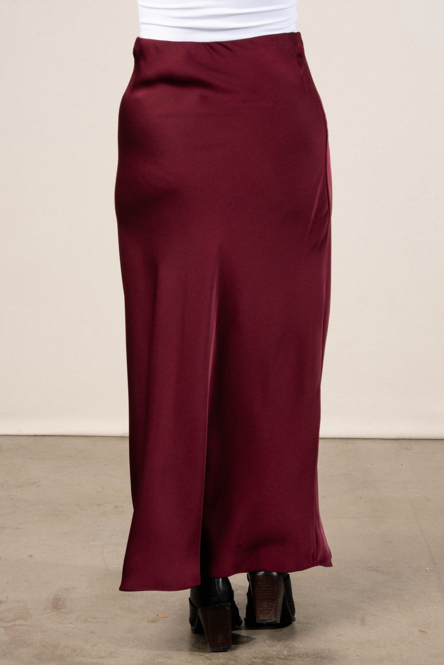 Bellaire Satin Pull-On Maxi Skirt