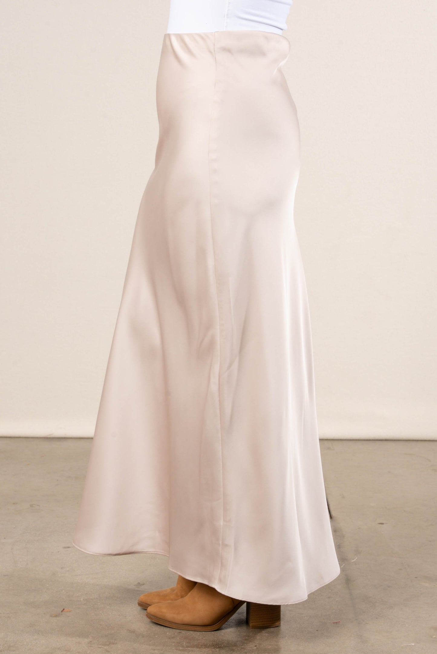 Bellaire Satin Pull-On Maxi Skirt