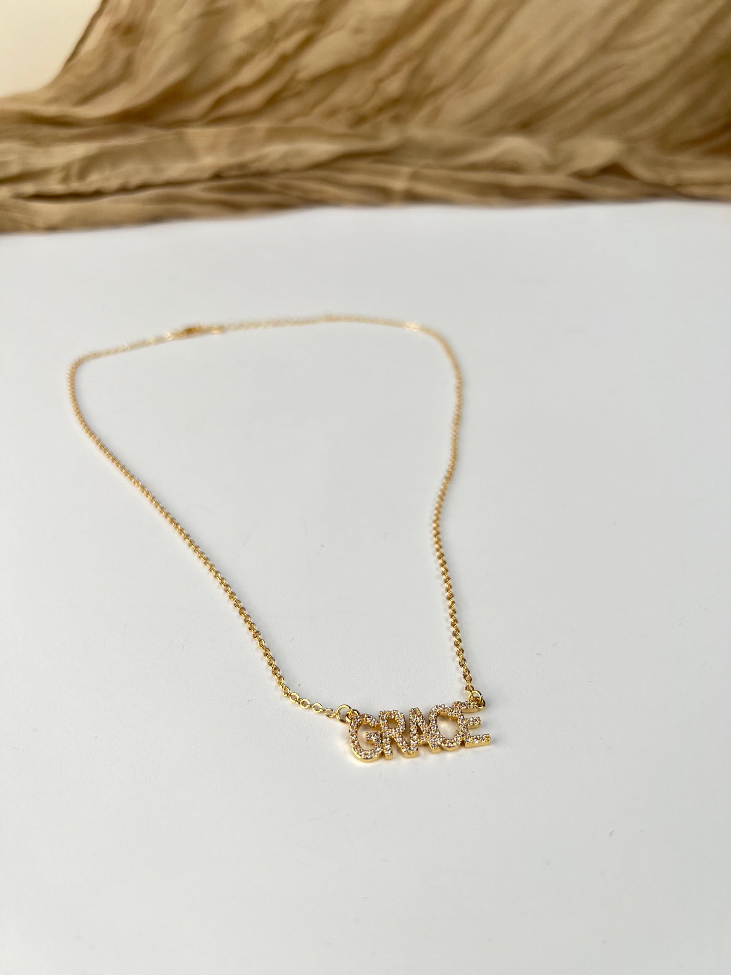 Pave Grace Pendant Necklace