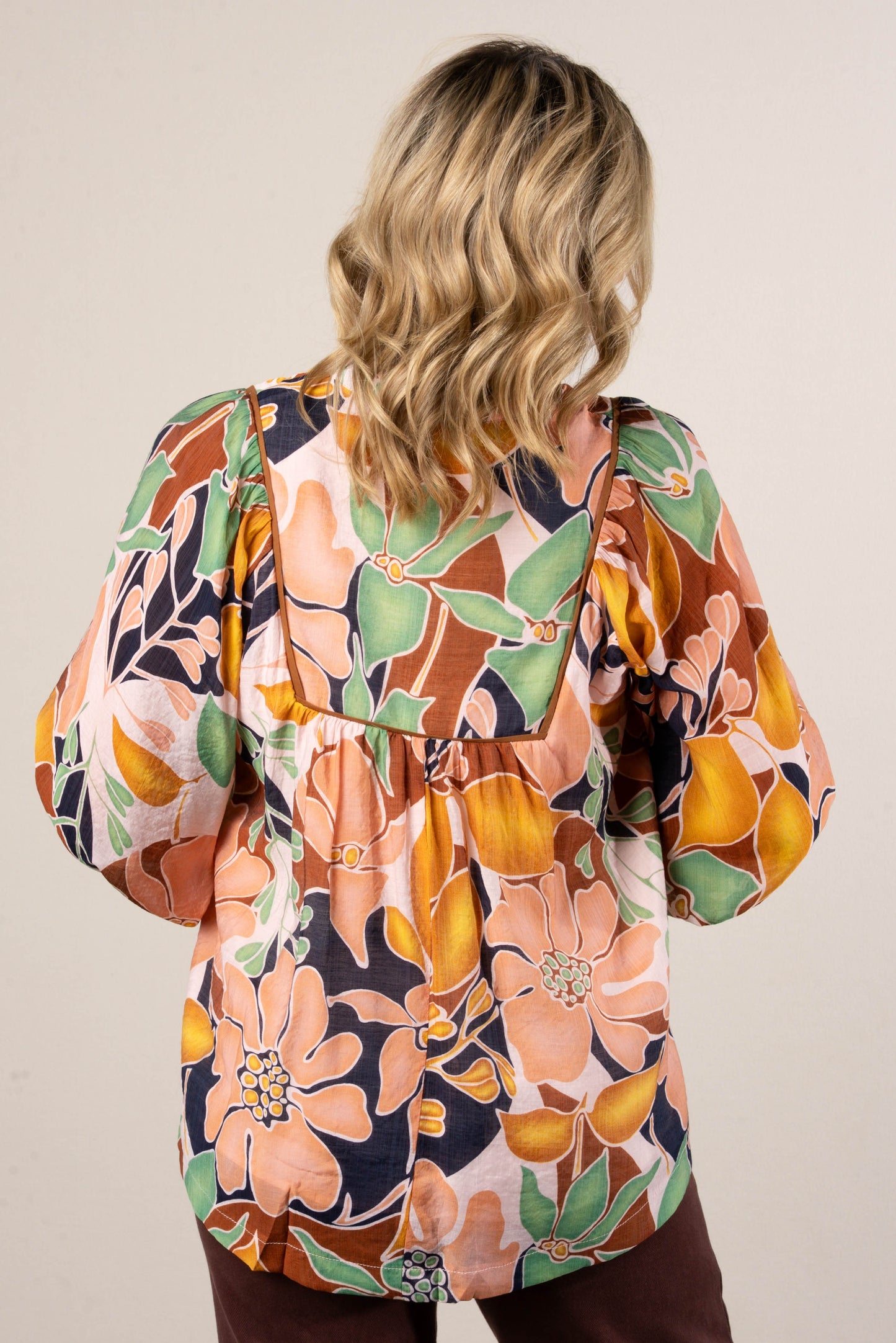 Auburn Skies Floral Babydoll Top