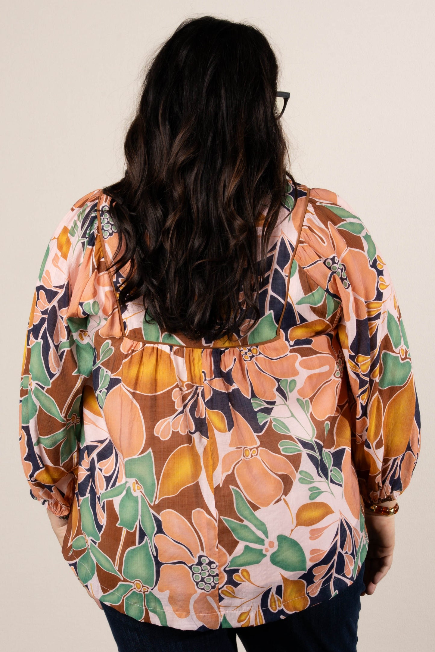 Auburn Skies Floral Babydoll Top
