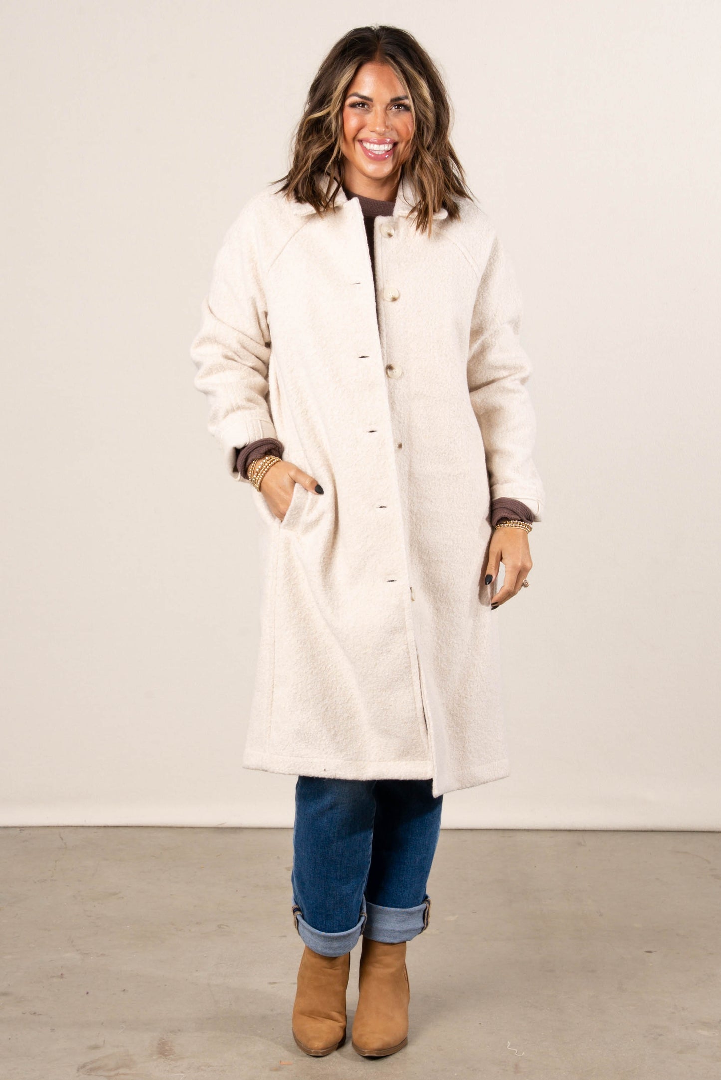 Andover Textured Duster Coat