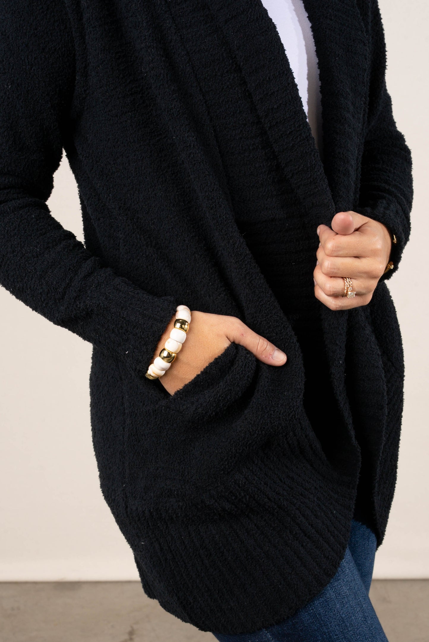 Bennington Chenille Open Front Cocoon Cardigan