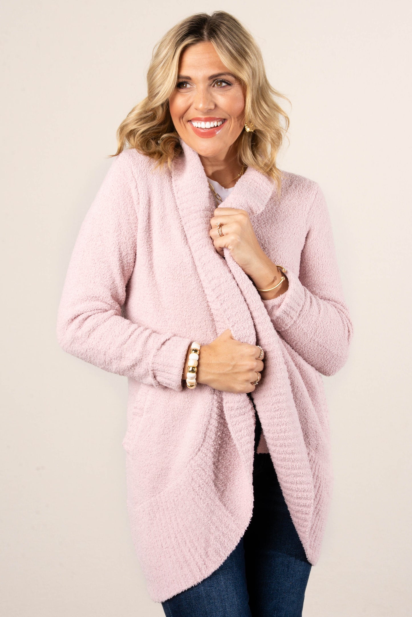 Bennington Chenille Open Front Cocoon Cardigan