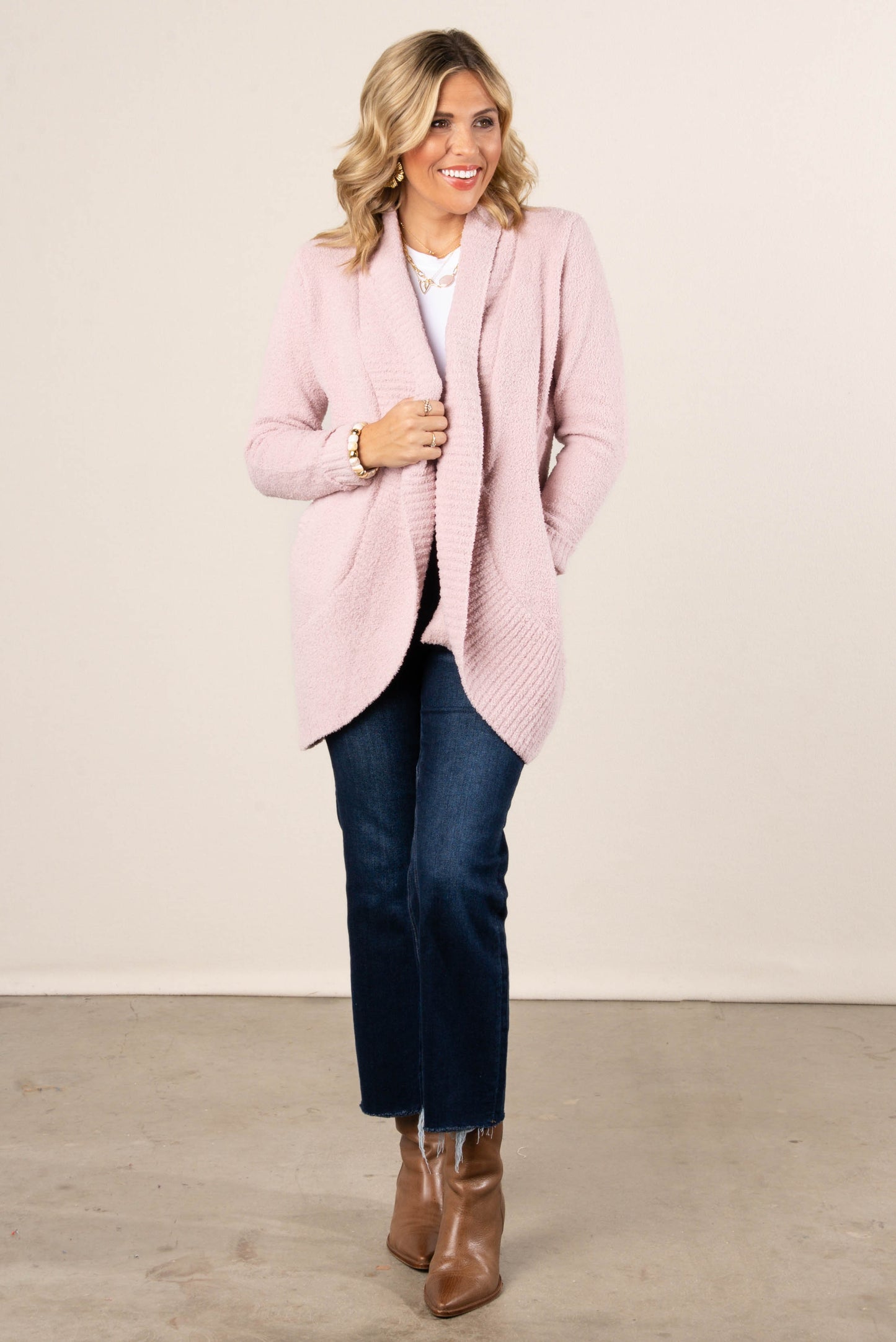 Bennington Chenille Open Front Cocoon Cardigan