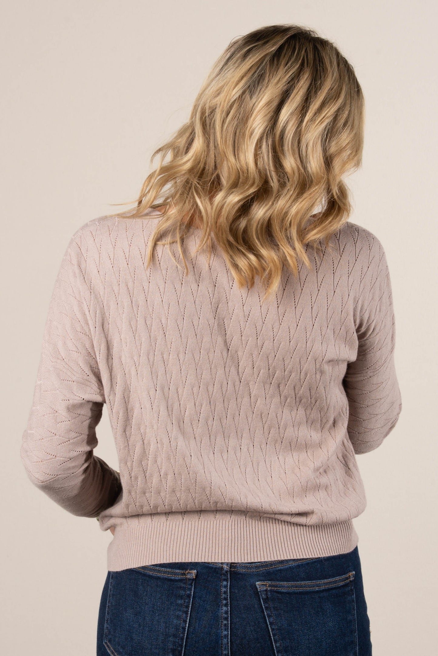 Kingsley Pointelle Knit Sweater