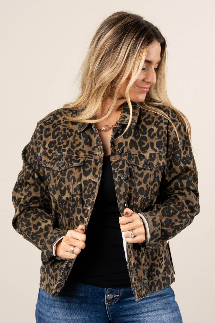 Judy Blue Kenya Leopard Twill Jacket