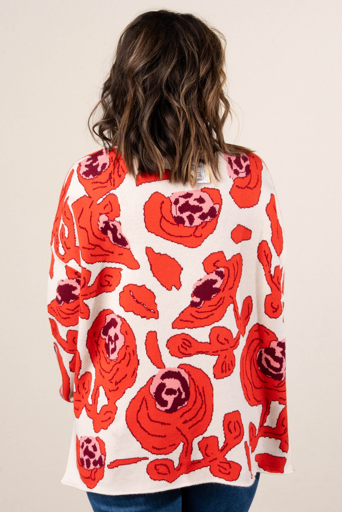 Fall Refresh Floral Knit Drop Shoulder Sweater