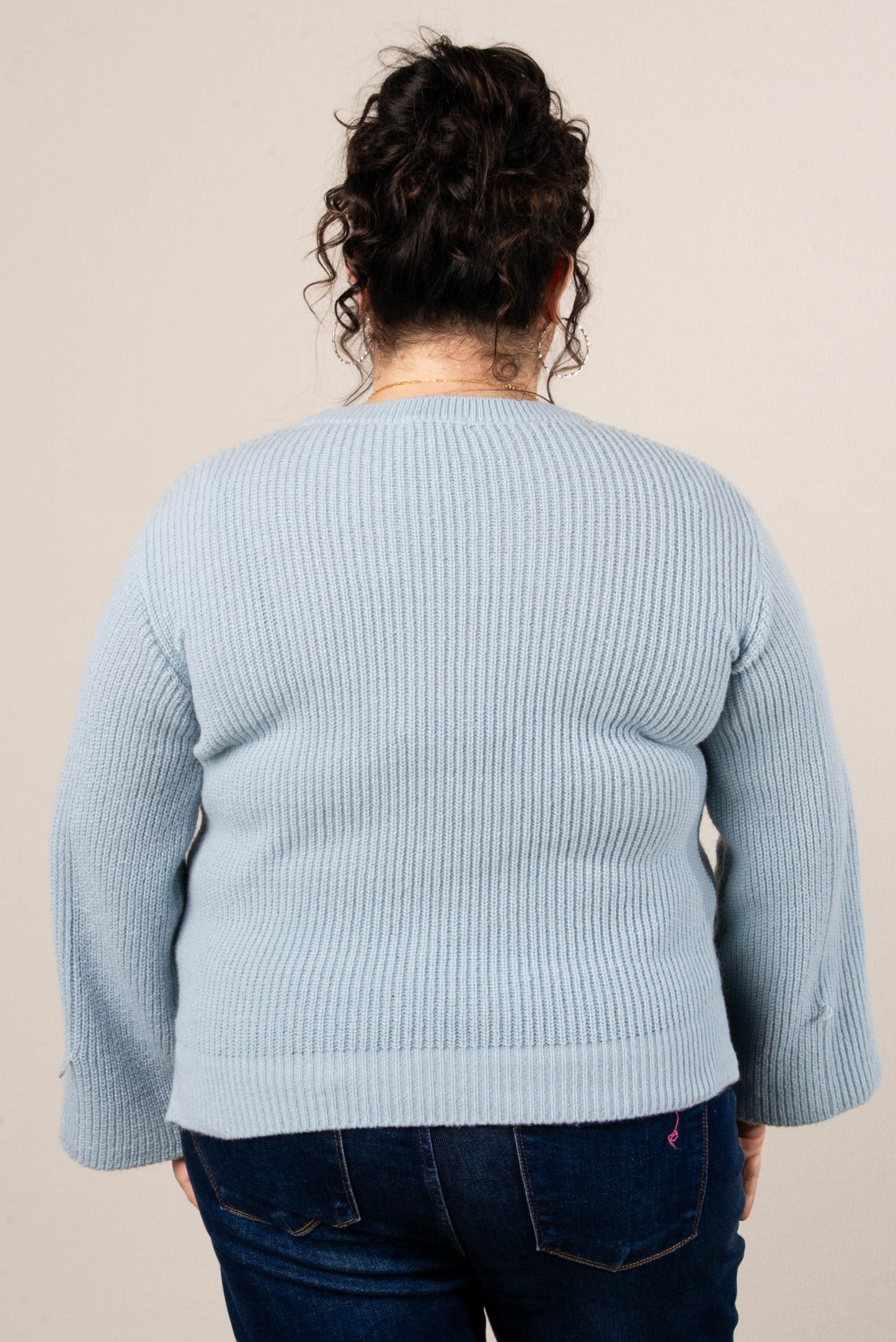 Winter Luxe Rib Knit Button Cuff Sweater