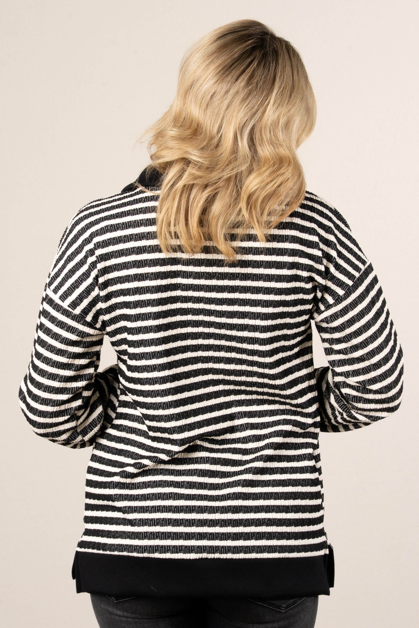 Cabin Comfort Striped Quarter Zip Pullover