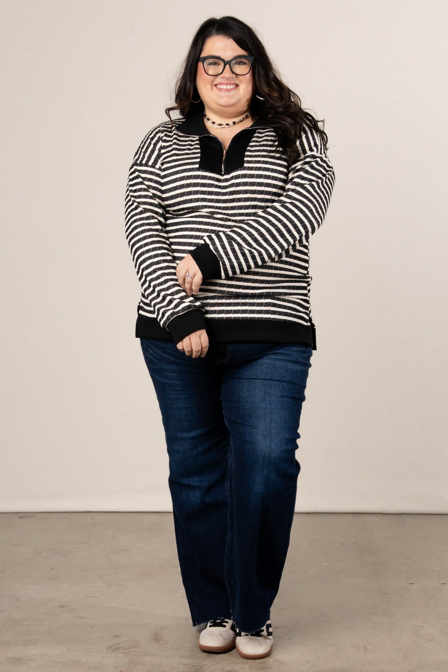 Cabin Comfort Striped Quarter Zip Pullover