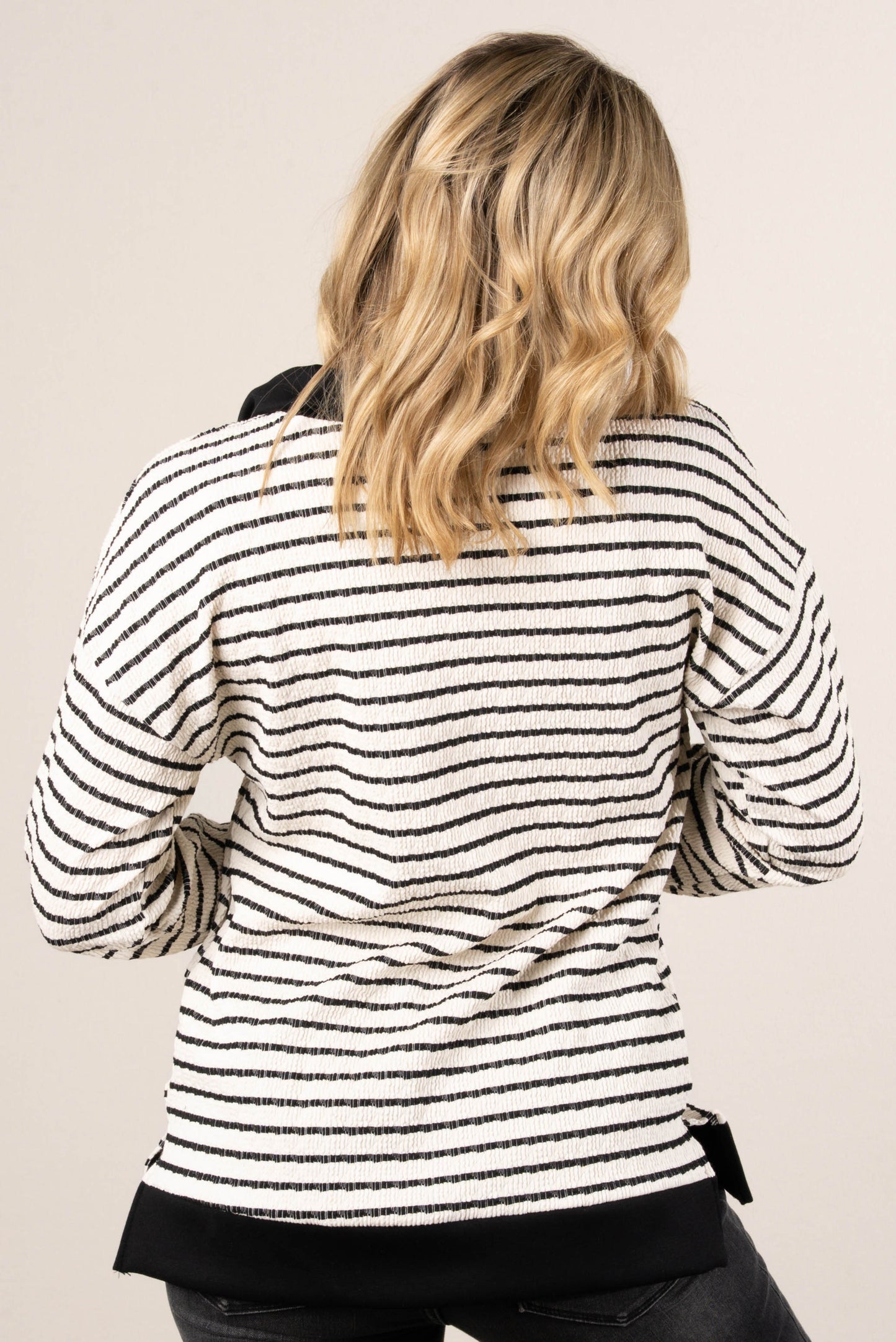 Cabin Comfort Striped Quarter Zip Pullover