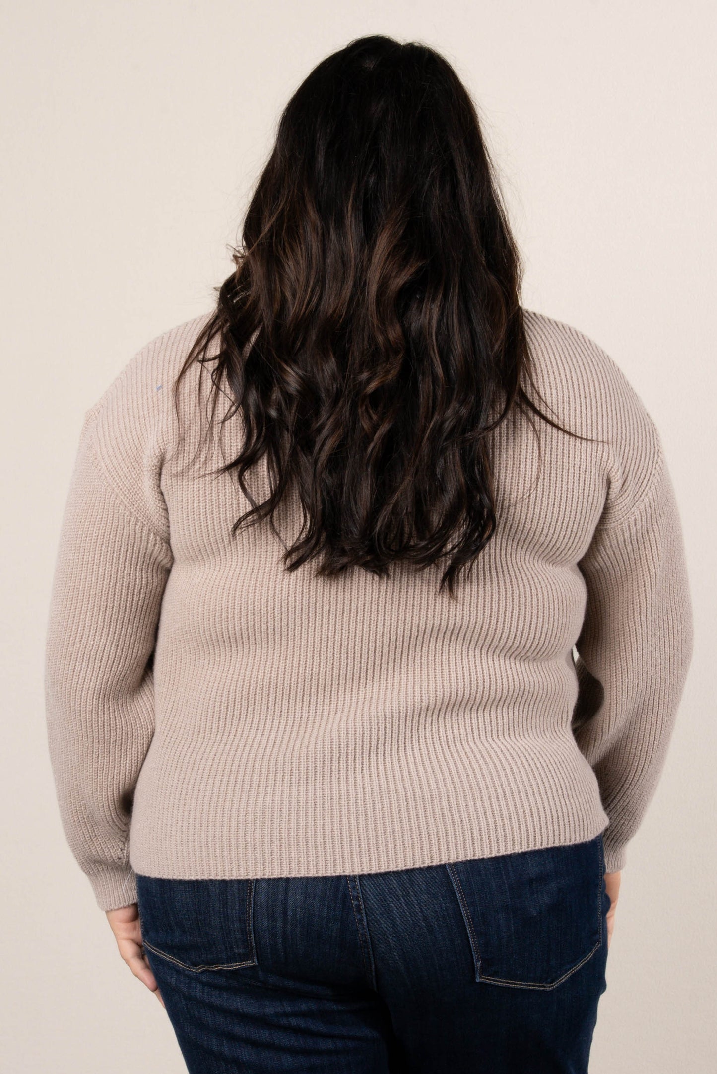 Geneva Rib Knit Hi-Lo Sweater