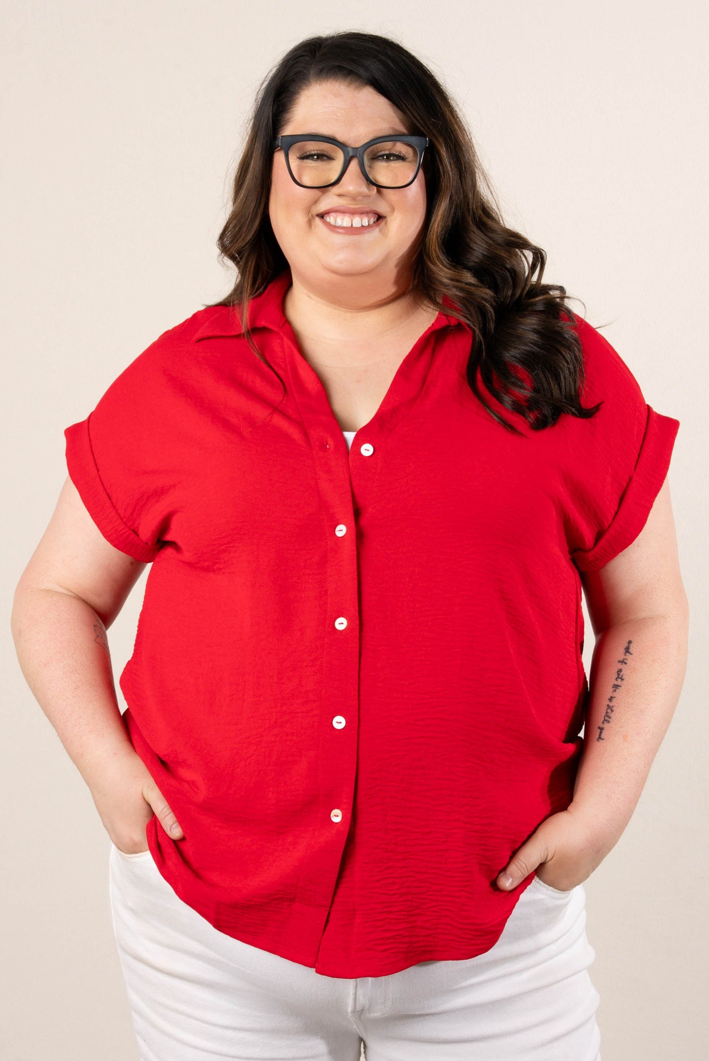 Crinkle Knit Hi-Lo Shirt
