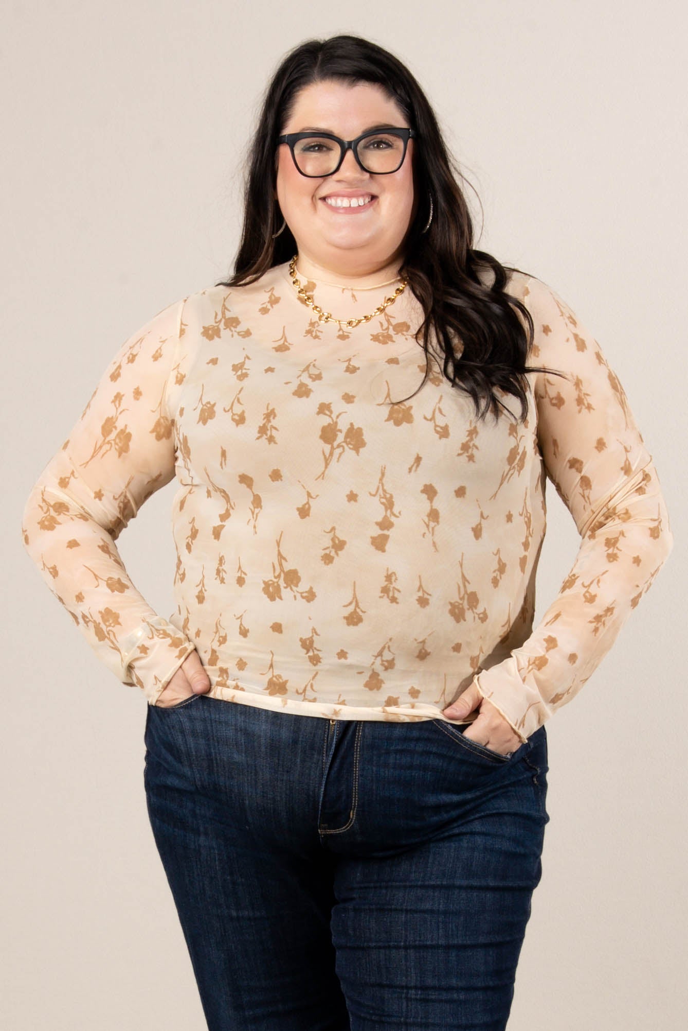 Wildflower Sheer Floral Mesh Top