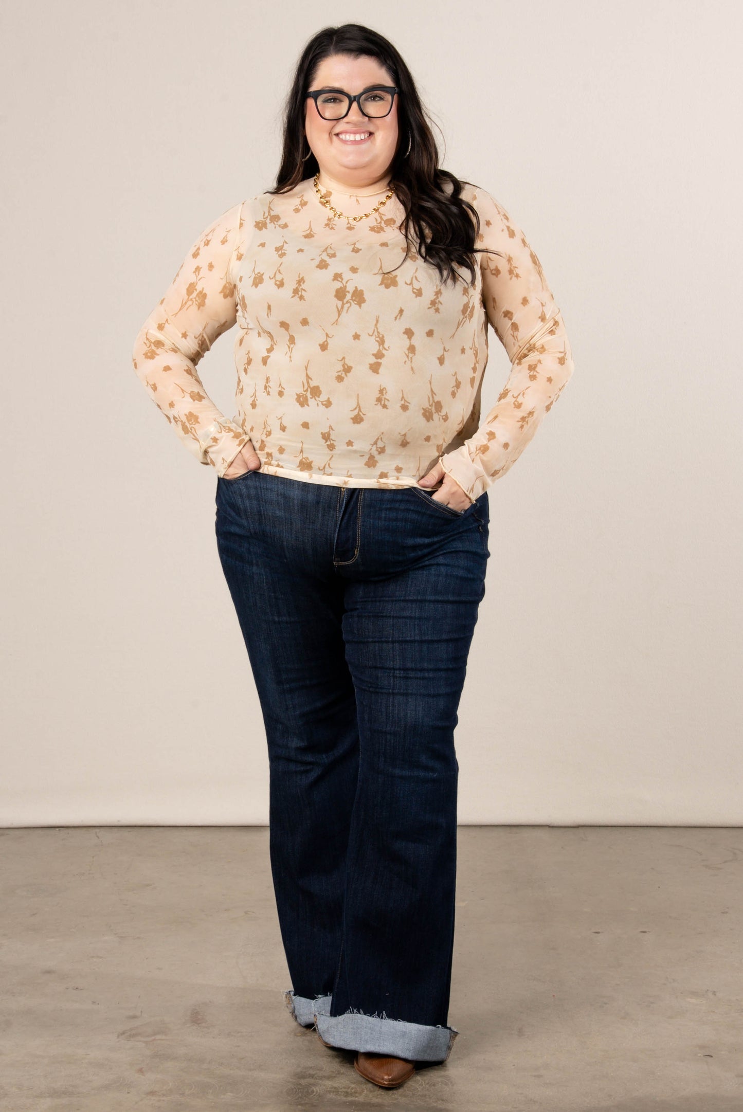 Wildflower Sheer Floral Mesh Top