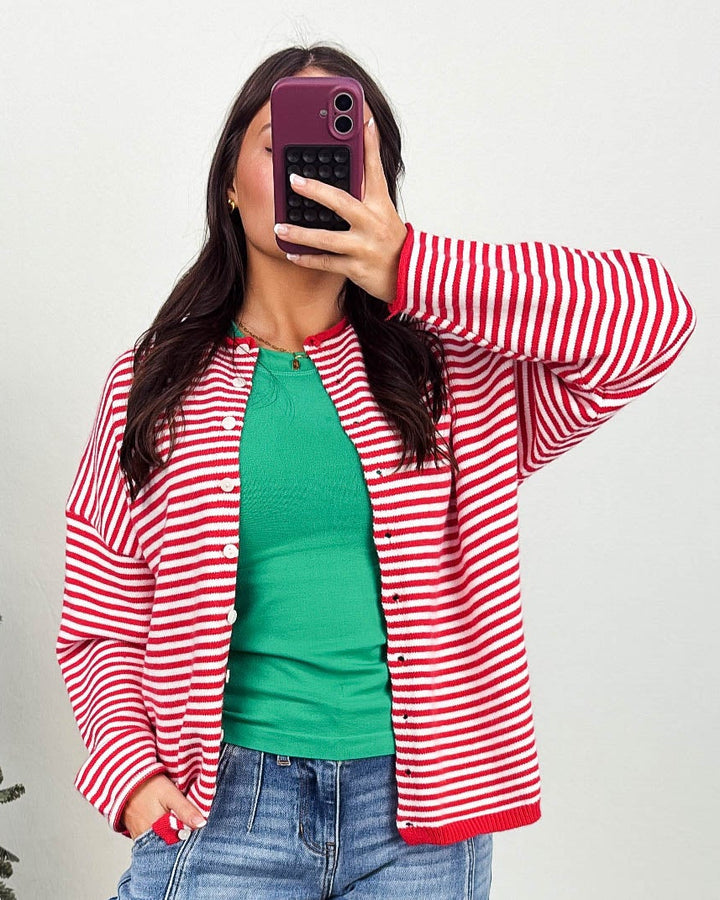 Sailors Delight Striped Sweater Cardigan