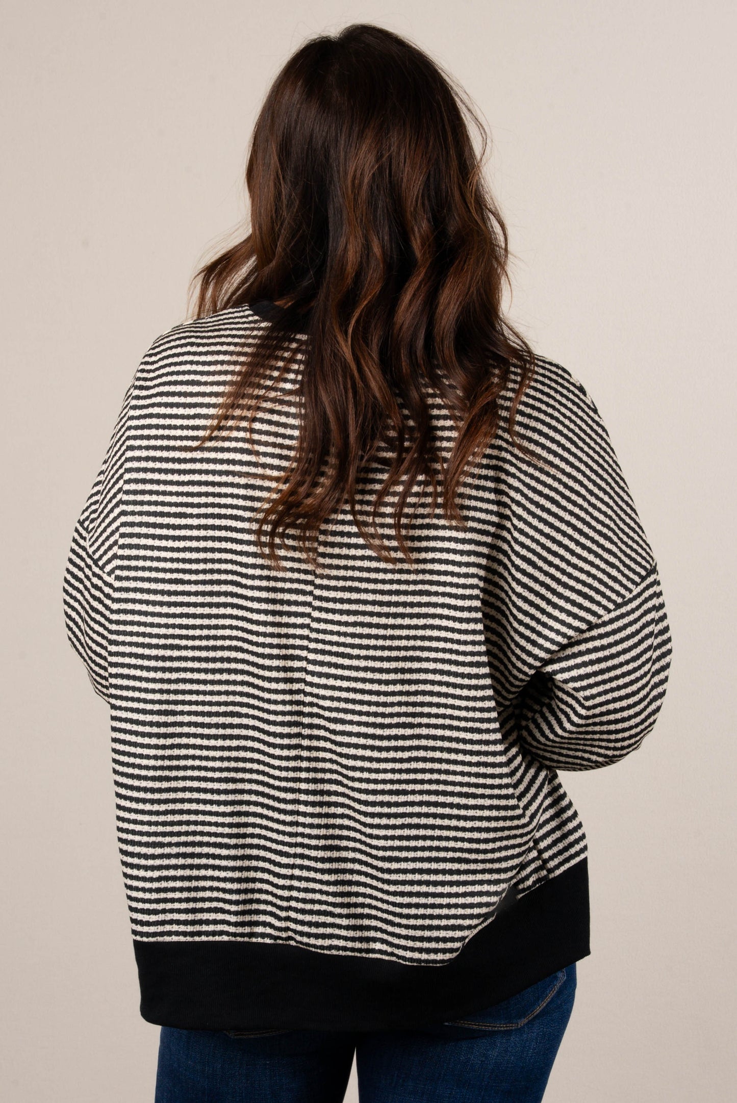 Jaelyn Oversized Striped Dolman Sweater