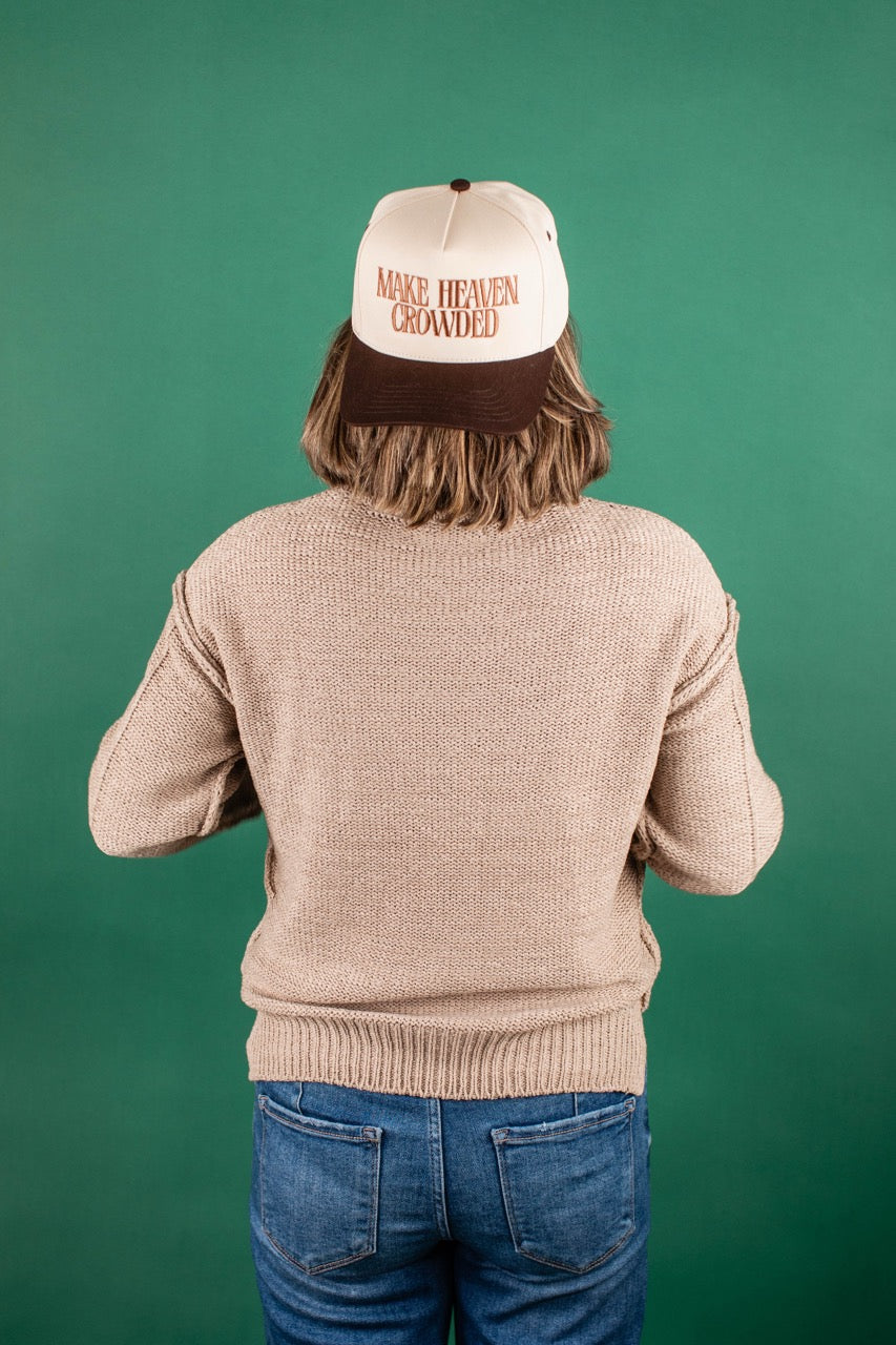 Make Heaven Crowded Embroidered Baseball Hat